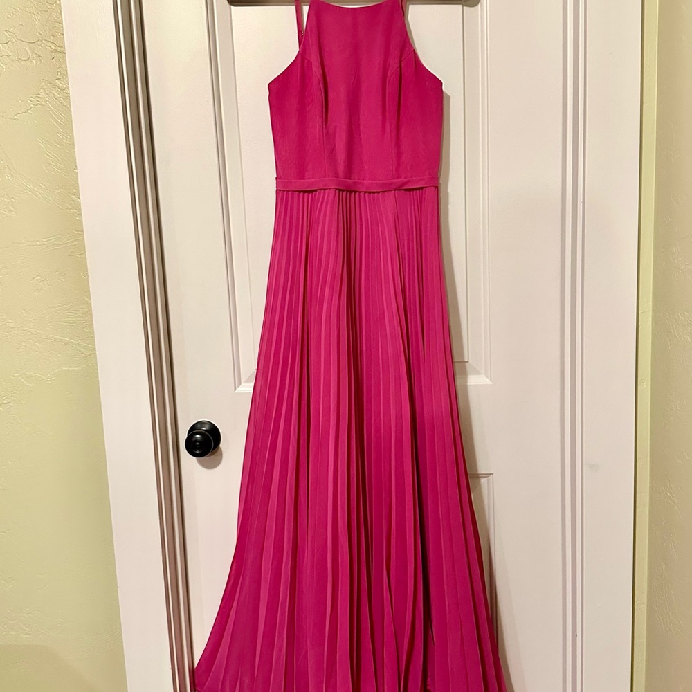 Fuschia Azazie Lennon bridesmaid dress A2